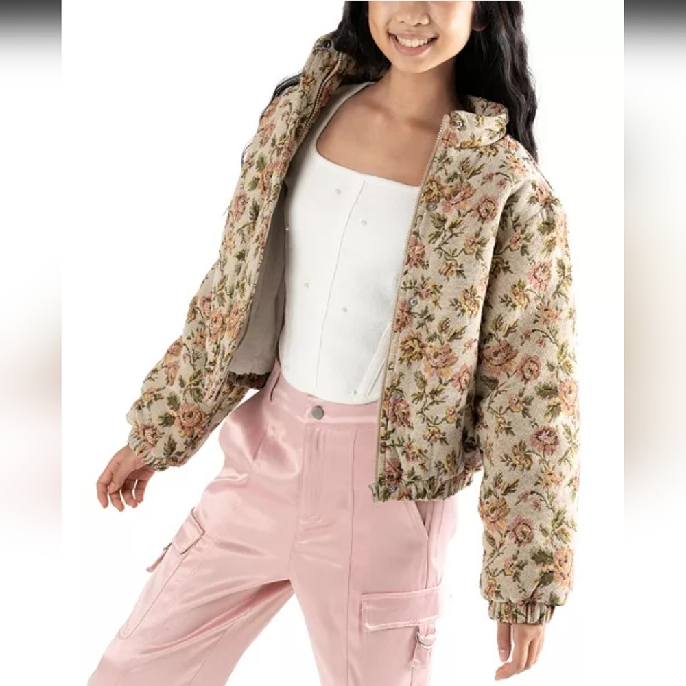 Floral Kids Puffer Jacket